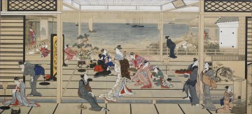 Mondschein Offenbarung in der dozo Sagami Kitagawa Utamaro Ukiyo e Bijin ga Ölgemälde